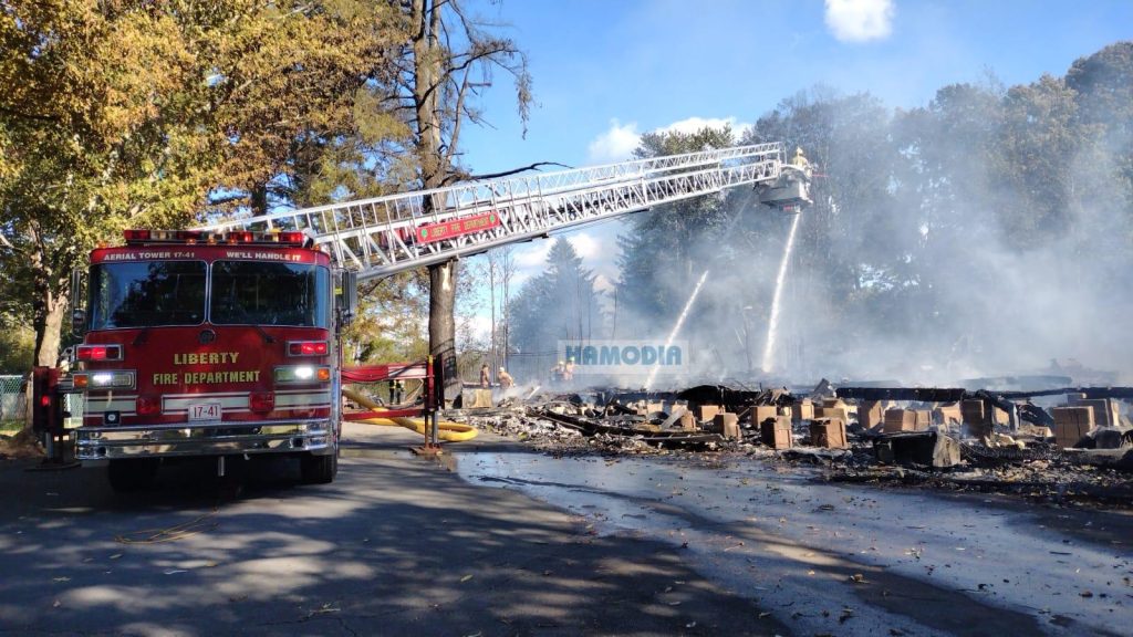 Fire Destroys Building in Camp Bnos Adas Yereim in Sackett Lake, N.Y