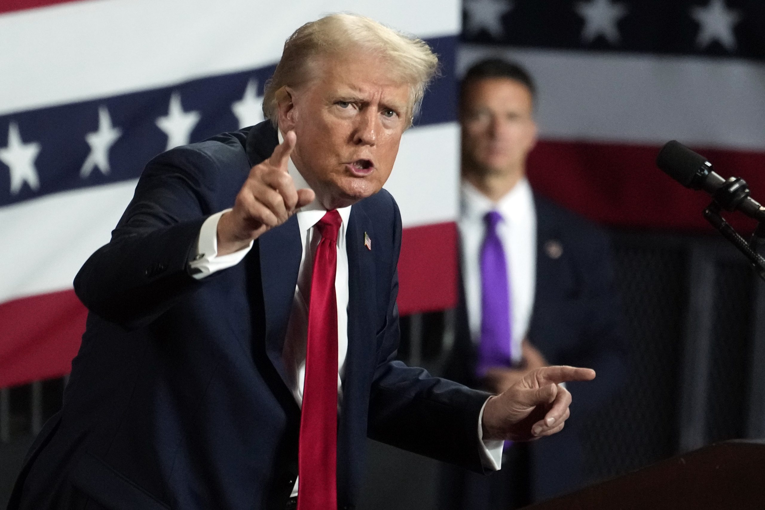 Trump Turns His Full Focus on Harris at First Rally Since Biden's Exit
